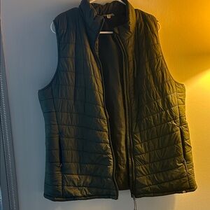 Marika Dark Green Quilted Vest